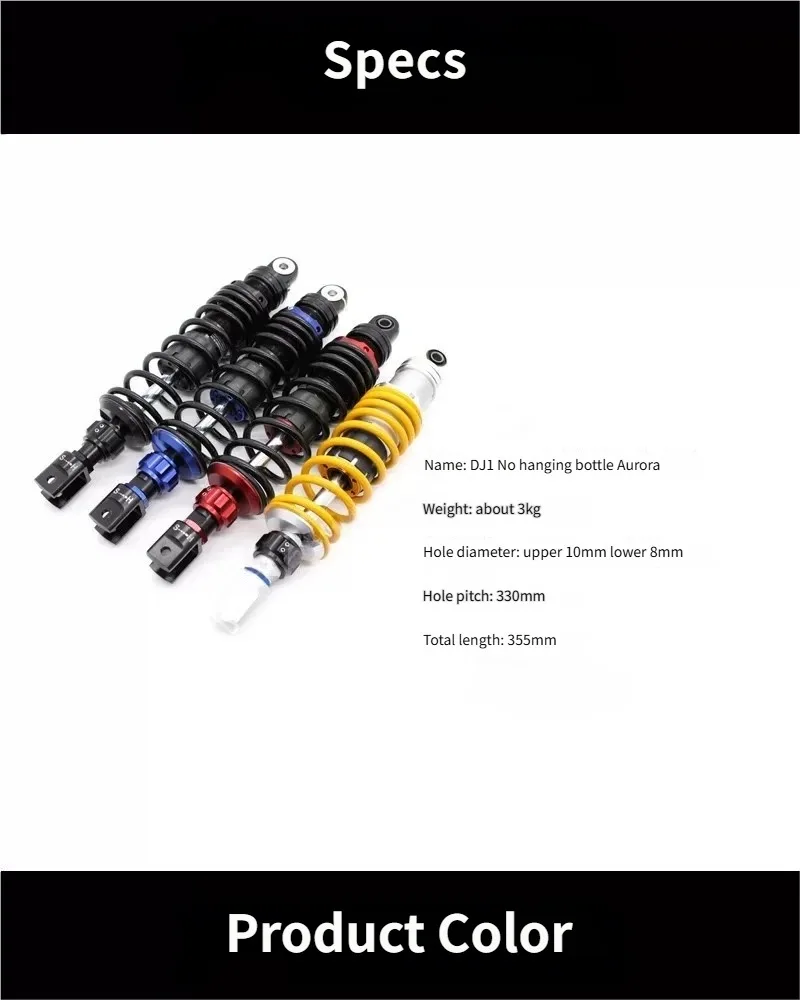 For NIU N1S N‑GT NGT M+ Preload Damping Adjustable Rear Shock Absorber No Reservoir Modified E‑Scooter Suspension Mod Accessorie