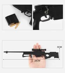 1:3 스케일 미니 합금 AWM 장난감 총 저격총 분리형 총 모형 플라스틱 금속 권총 조립식 소년 수집용 선물