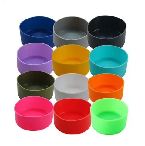 Base de copo de silicone de 7.5/9cm, capa protetora, almofada inferior de borracha, 32-40oz, base de frasco universal, capa de isolamento