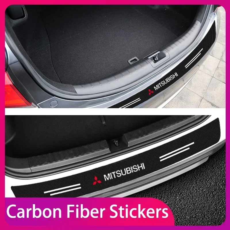 

Car Rear Bumper Load Edge Carbon fiber film Protector Stickers For Mitsubishi ASX Lancer Pajero Outlander L200 EVO Lancer EX