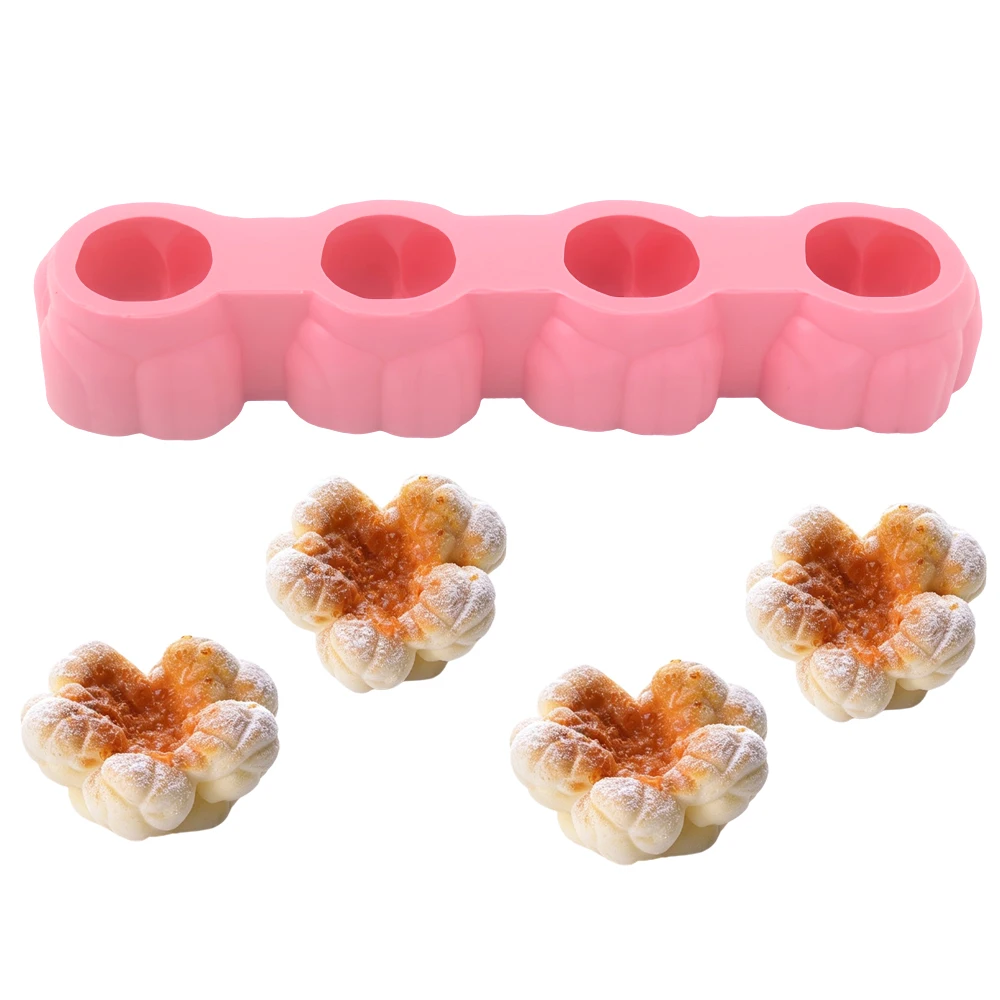 1 or 4-Cell Popcorn Design Silicone Cake Molds Food Grade Bakeware Chocolate Mould DIY Candle Mold Kitchen Dessert Baking Tools