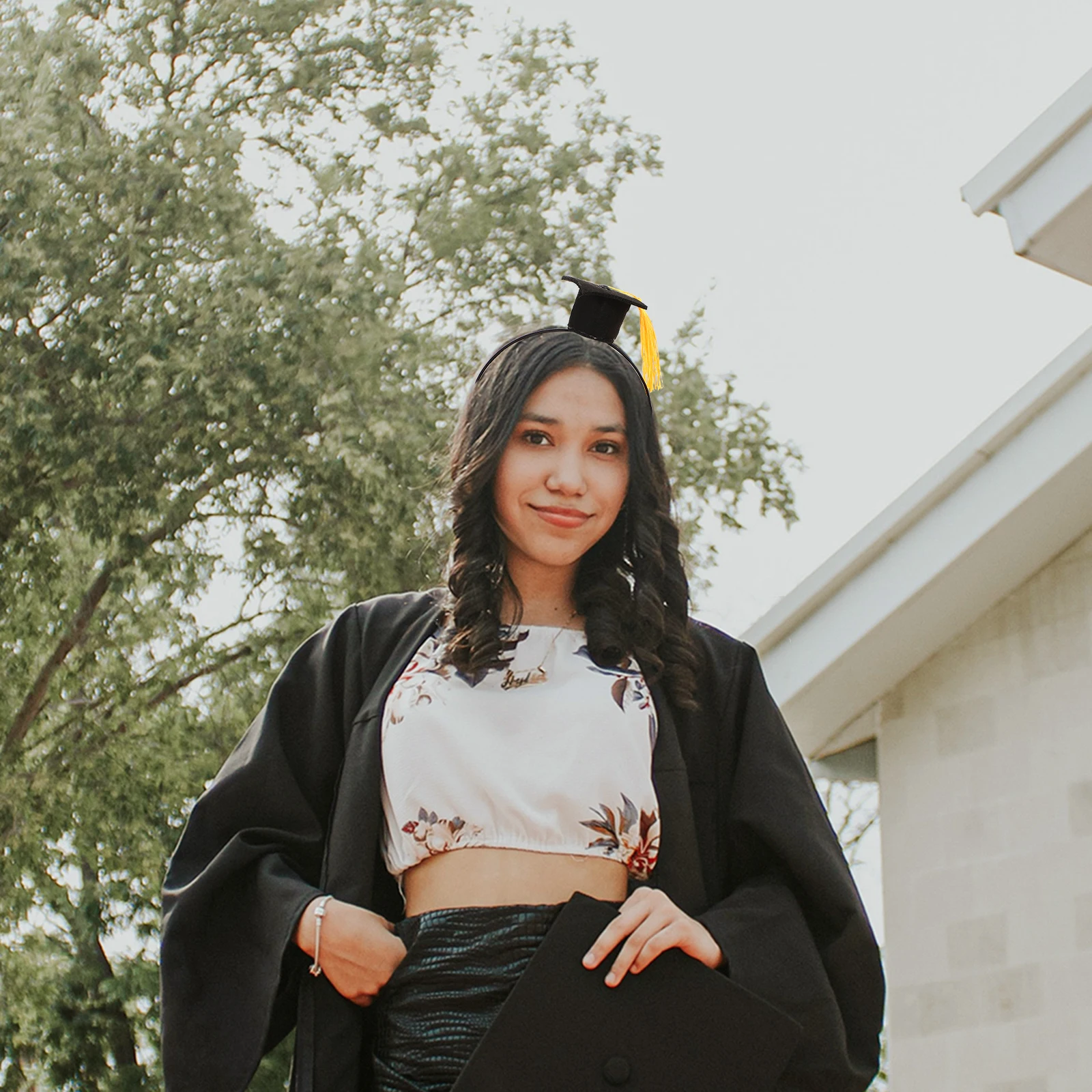 

Felt Tassel Graduation Hairb Mini Hat Headb Hairstyle Accessory Party Headdress Stage Performance Prop Photography