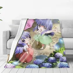 Higurashi No Naku Koro Ni Plush Blanket Hanyuu Rika Funny Throw Blankets for Home 150*125cm Bedspread