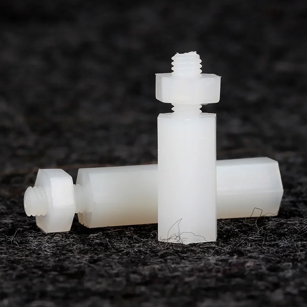 

White Single Headed Hexagonal Nylon Plastic Isolation Column Single Headed Through-Hole Insulated Screw Column With Nut M2M2.5M3