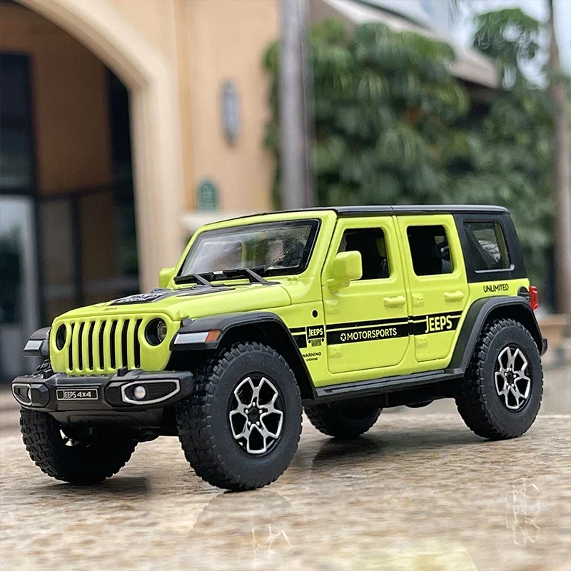 1:32 Jeeps Wrangler Sahara Off-Road Alloy Car Diecasts & Toy Vehicles Car Model Sound and light Car Toys For Kids Gifts