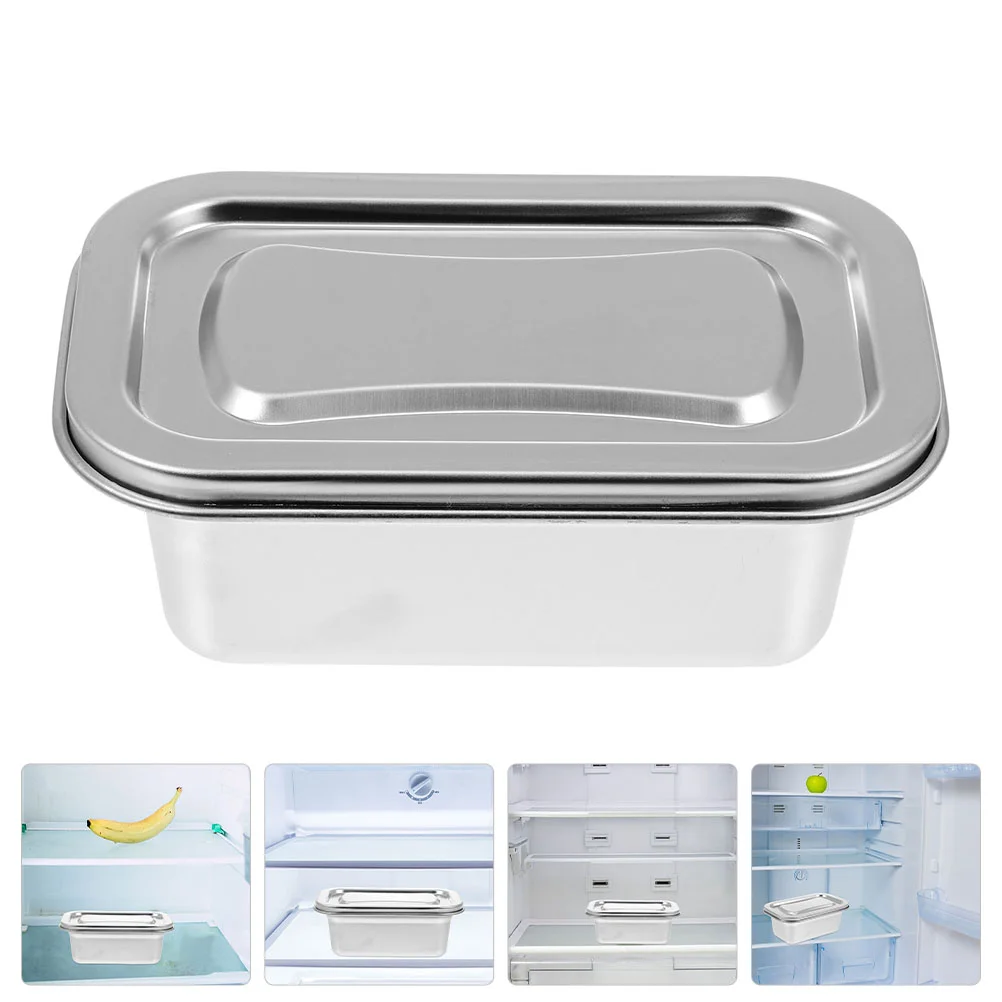 

8 Stainless Steel Ice Cream Boxes Refrigerator Sealed Storage Containers Keeping Case Multi Function Freezer