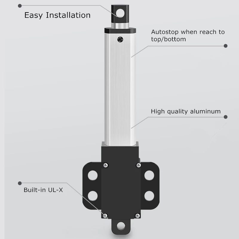 DC 24V Linear Actuator Electric  Motor Stroke Length 30/50/100/150mm Load Capacity 20/50/70/150N For Remote Control With Bracket