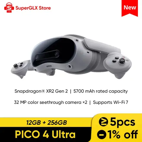 2024 오리지널 PICO 4 울트라 VR MR 헤드셋, 3D 무선 VR 안경, 6DOF 가상 현실 4K 디스플레이, 스팀 게임용 올인원, 신제품