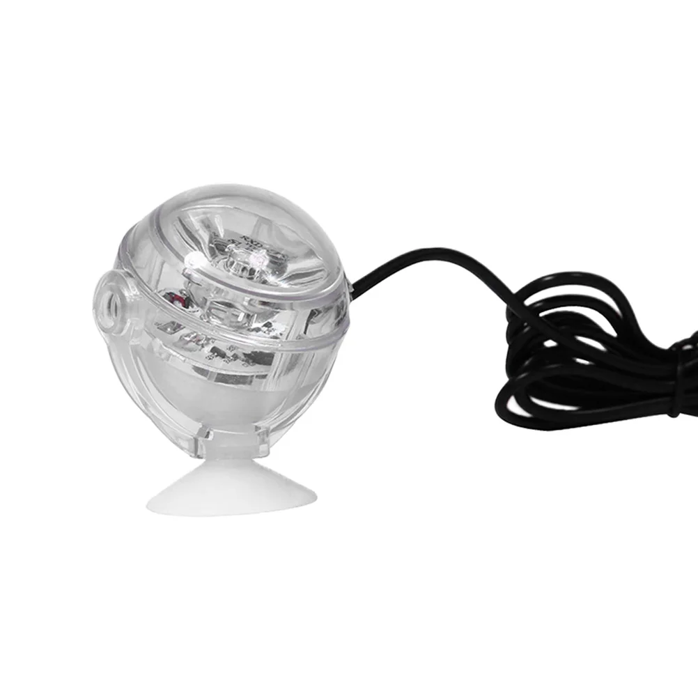 Aquarium Waterproof LED Spotlight Submersible Light Convex Lens Suction Cup Fish Tank Decorative Light (EU Plug)