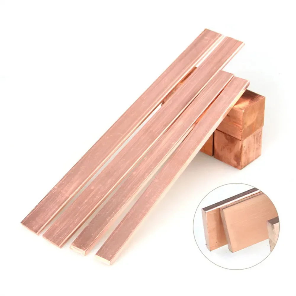 1 قطعة عالية الجودة T2 الأحمر النحاس بار شقة مربع موصل الأرض الأرجواني لوحة نحاسية حافلة قضيب نموذج صانع DIY بها بنفسك المواد 3 مللي متر-40 مللي متر