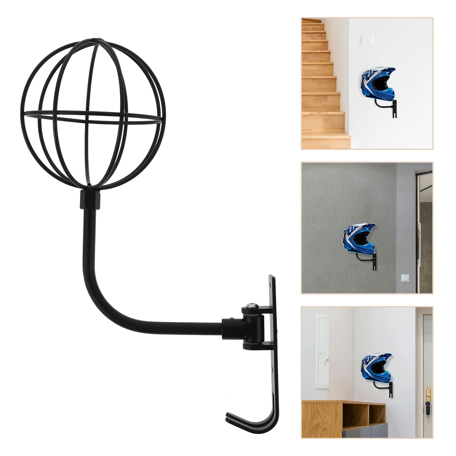 

Wall Mount Hanger Carbon Steel Durable Motorcycle Holder Hat Display Rack Storage Stand Motorcycle Accessories