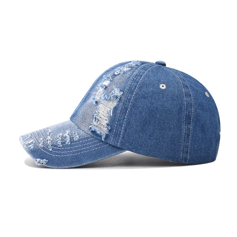 Berretto da Baseball strappato in Denim lavato marea cappello Snapback in cotone primaverile berretto Hip Hop per uomo donna berretto estivo