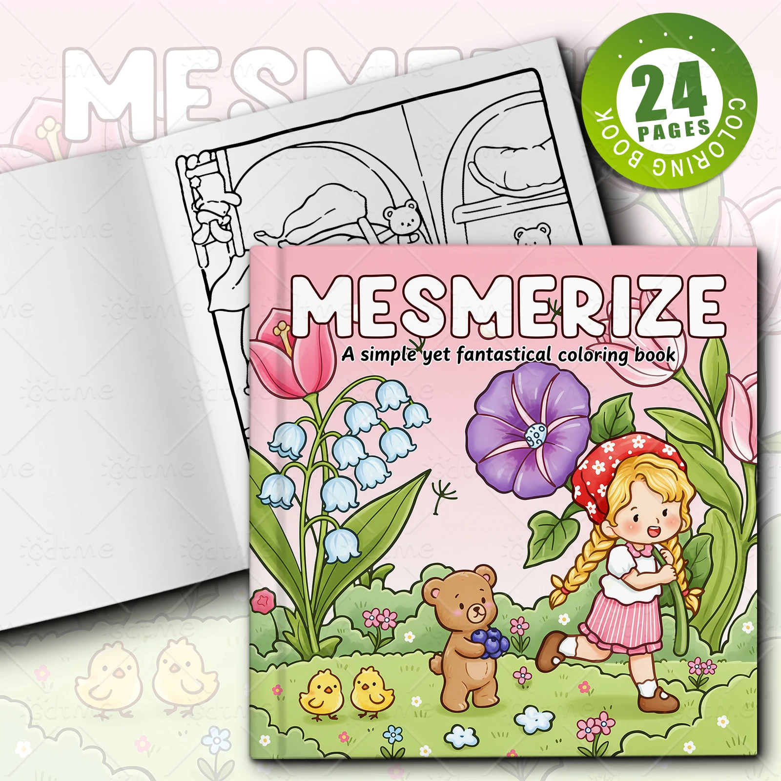 MESMERIZE Bold-easy Patterns Coloring Book for Adults Cute Drawing Book Perfect Gift for Party and Birthday ﻿