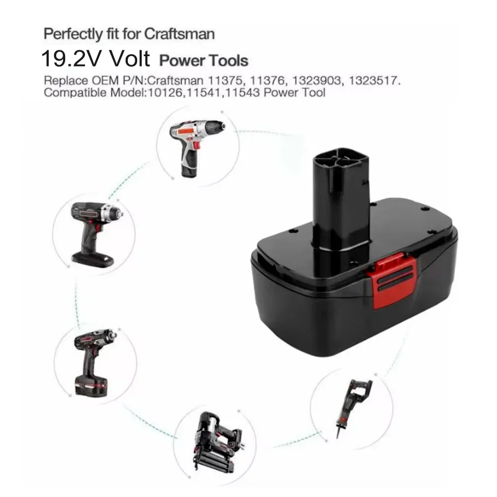 Artesanato alternativo c3 19.2v para artesão ferramenta elétrica 6.0ah ni-mh bateria de broca manual 6000mah