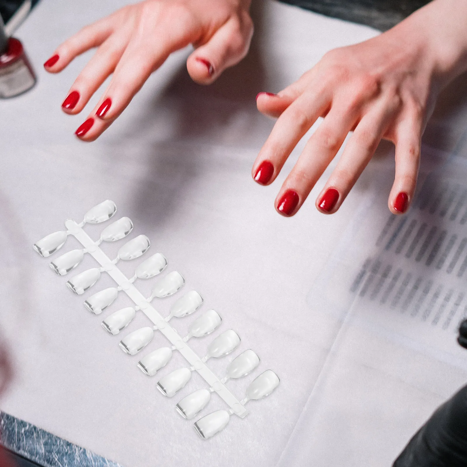 200Pcs Manicure Color Boards Sturdy Ps Material Nail Polish Practice Display Cards Salon Nail Tools Color Cards
