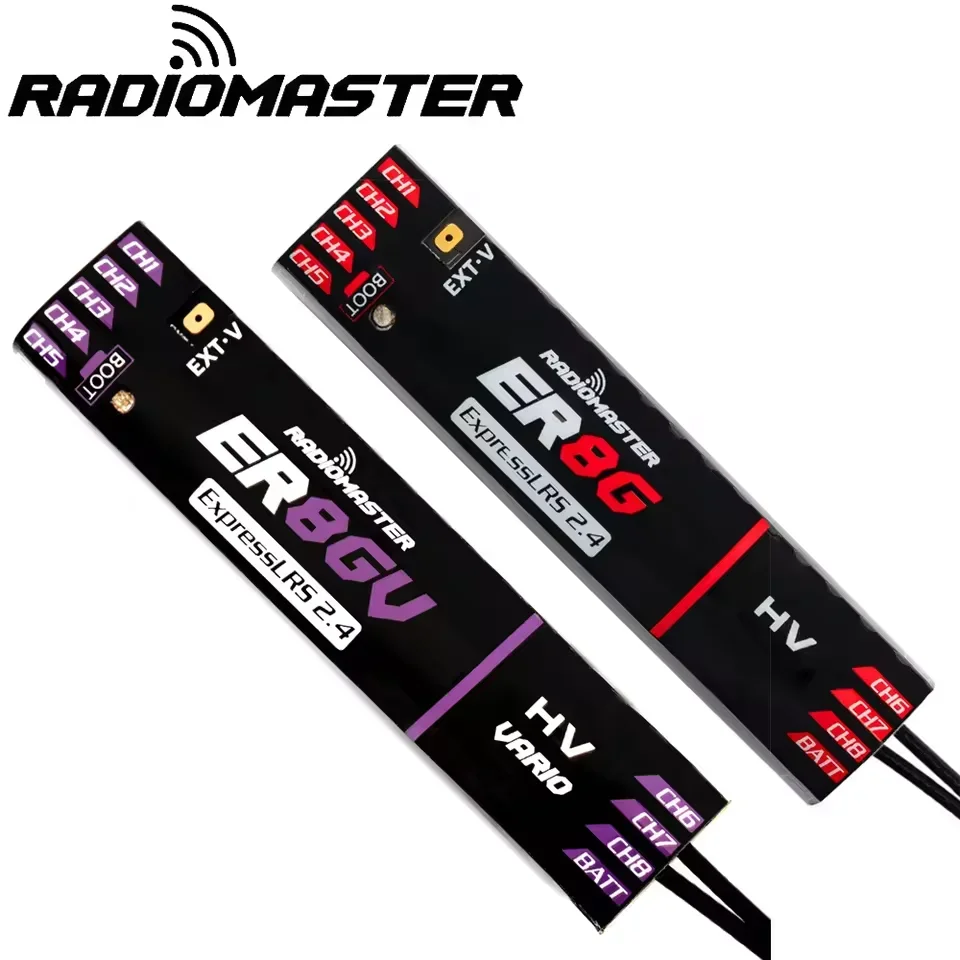 RadioMaster ER4 4CH/ ER6 ER6G ER6GV 6CH/ ER8 ER8G ER8GV 8CH 2.4GHZ Expresslrs Elrs PWM استقبال Pro اكسسوارات RC