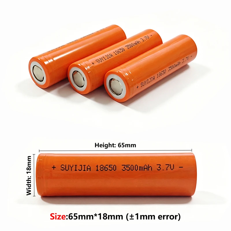 （1-10PCS）18650 Li-ion battery 3.7V 3500mAh actual capacity rechargeable battery for various electronic products+4.2V charger