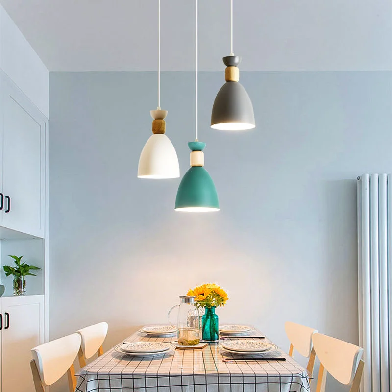 Modern Chandelier macaroon Restaurant Simple Lamps Home Creative Dining Room Dining Table Lamps