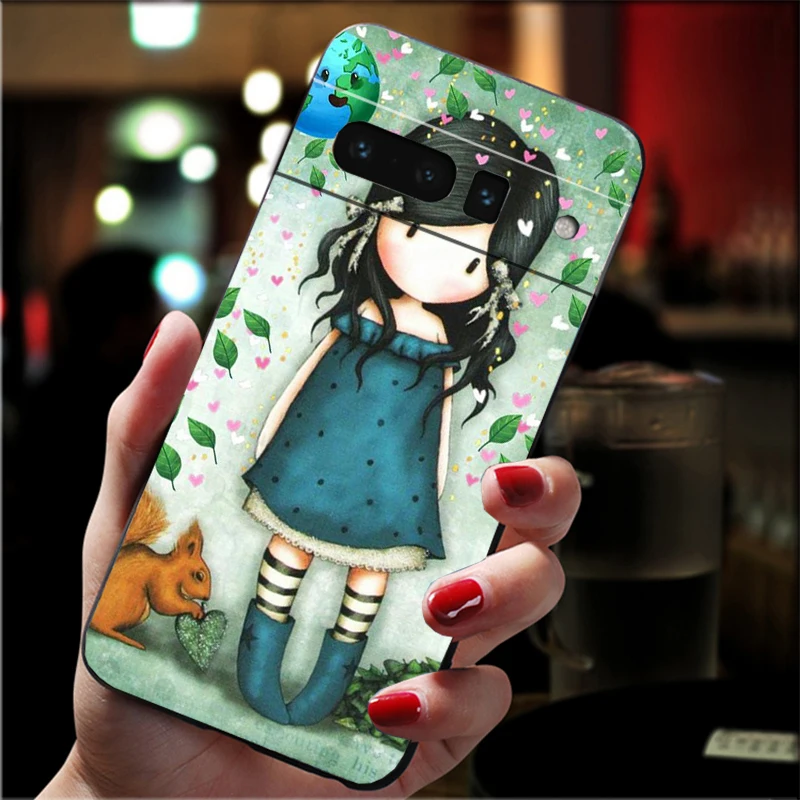 Cute Cartoon Girl Kid santoro_gorjuss Case for Google Pixel 8A 8 7 Pro 7 7A 6A 6 Pro 5A 4A 3A Pixel 5 6 4 3 3A XL