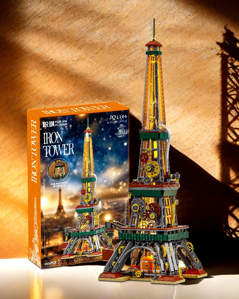 1651ピース パリ エッフェル塔 ビルディングブロック MOC 照明付き 有名なパリ建築模型 ブロックキット 大人 子供 おもちゃ ギフトセット