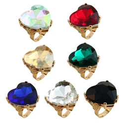 Sweet Style Finger Rings Romantic Heart Shaped Adjustable Rings Women Open Rings