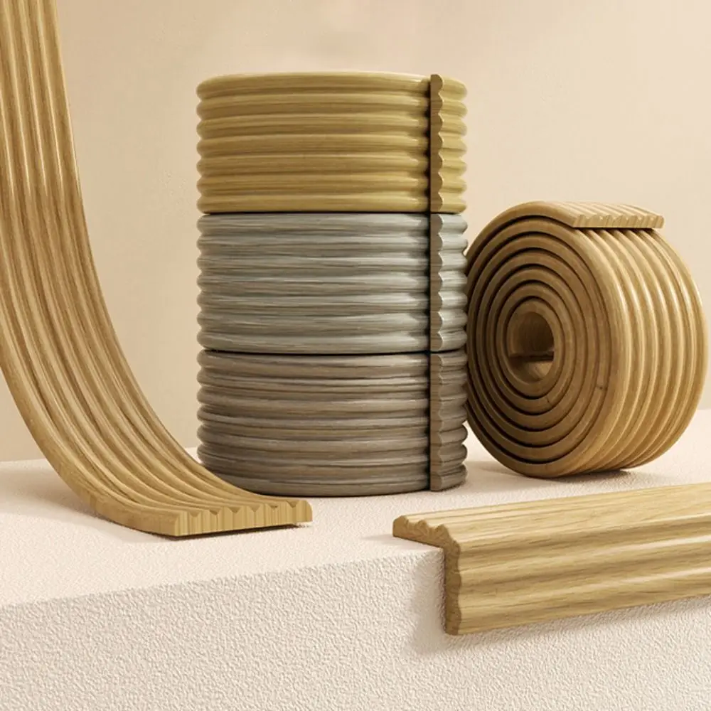 High Quality Thickened Wall Baseboard Anti-collision Soft Skirting Line Self Adhesive 3D Wall Sticker Home