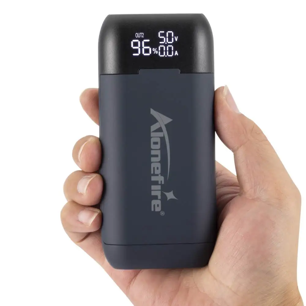 Alonefire PD2 USB Charger 18650/21700 Li-ion Battery 5V 2A USB Power Bank Flashlight Torch Battery Charger - Battery Not Include