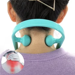 Neck Massage Tool Pressure Point Therapy Pressure Relieve Hand Roller Massage Neck Shoulder Dual Trigger Point Self Massager