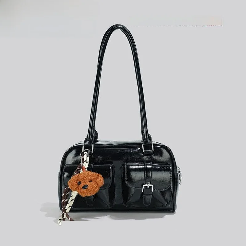 

ZAR FENDEN Retro Large Capaci oulder Bag Women's Casual Sle 2024 New Autumn Winter Pillow aped Handbag Commuter Bag