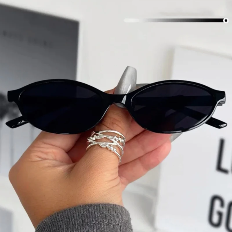 Protective Glasses 1/4pcs New Small Frame Elliptical Sunglasses Female Multi Color Frame Glasses Casual Design UV400 Sun Glasses