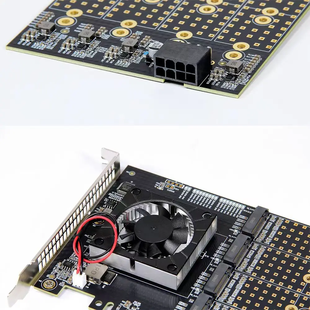 PLX8749 placa principal sem unidade dividida módulo compatível integrado 8 disco 22110m.2 placa de expansão