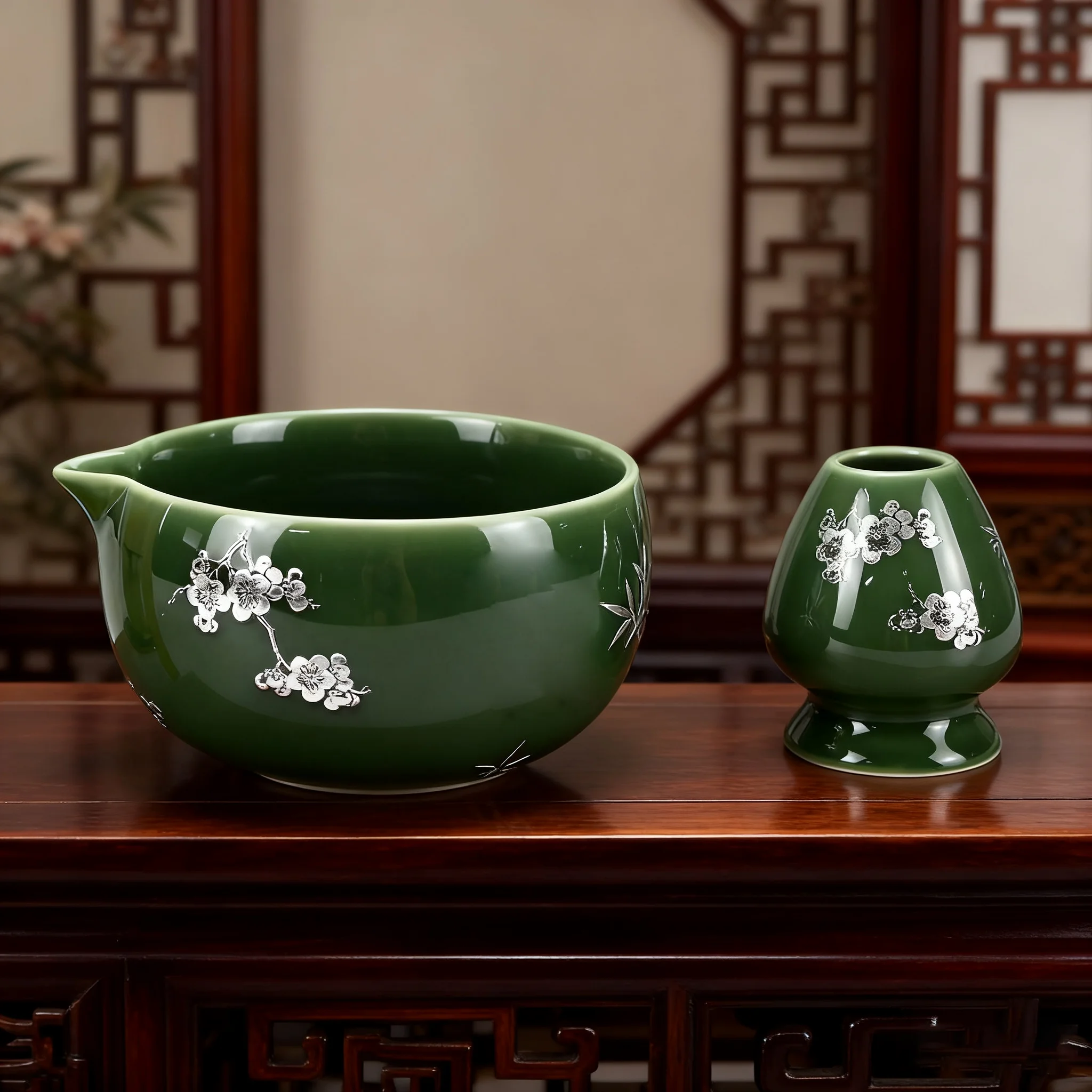 2-teiliges/4-teiliges/5-teiliges Matcha-Schneebesen-Set – Matcha-Schüssel und Bambus-Matcha-Schneebesen, Teesieb, Schaufel, Löffel, Sieb, Schneebesenhalter – Detail 5