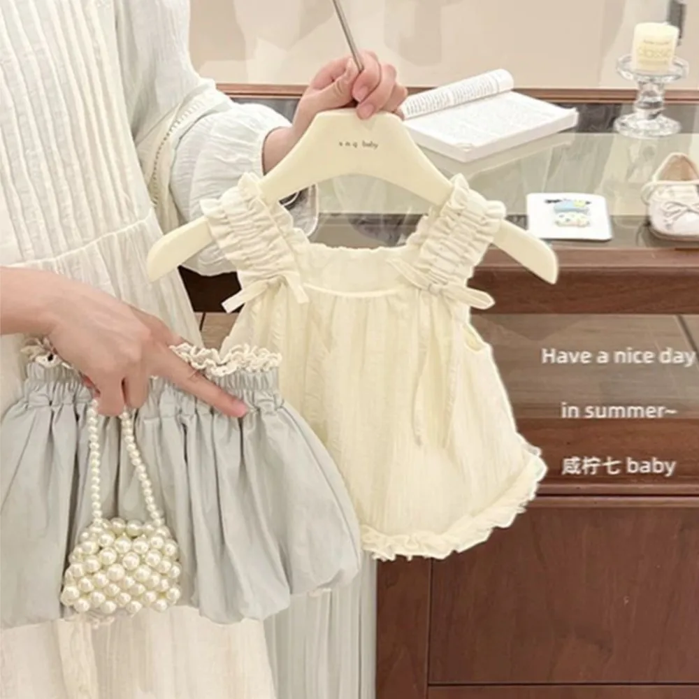 Conjunto de Ropa de Verano para Bebés Niñas, Blusas + Pantalones Cortos de Encaje, Ropa de Princesa para Cumpleaños, 26 Niñas Ropa Moda