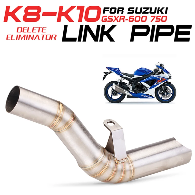 For SUZUKI GSXR 600 750 K8 K9 K10 GSXR750 GSXR600 Motorcycle Exhaust Pipe  Escape Moto Mid Pipe Connect Original Muffler