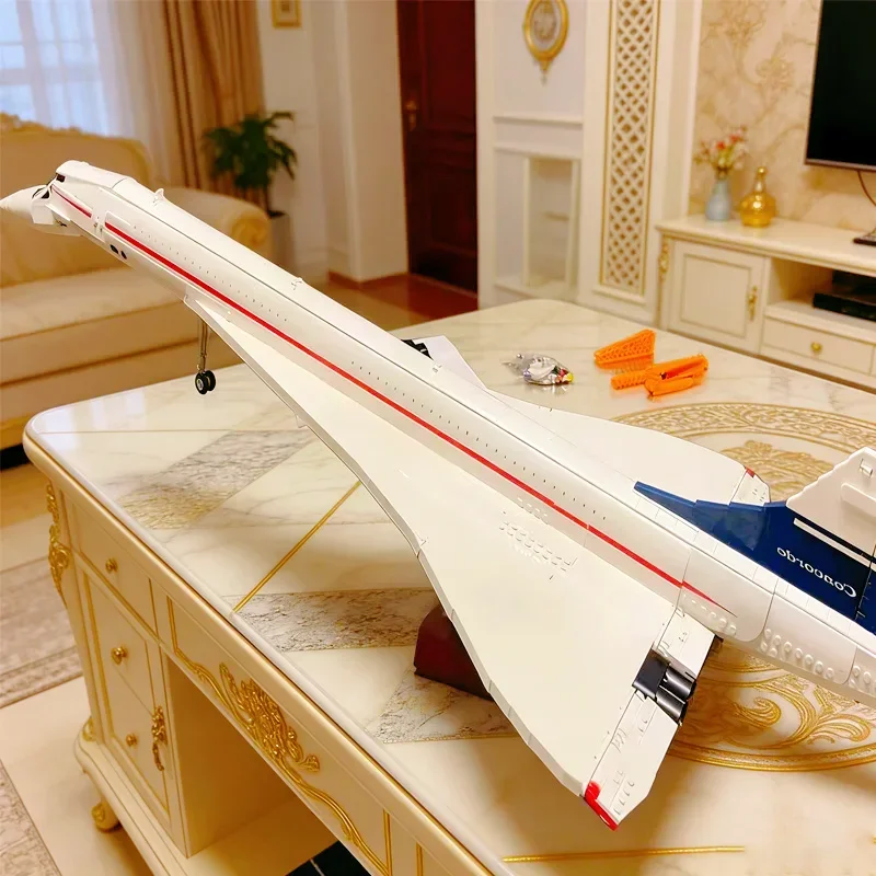

2083 детали, 10318 Конструктор Конкорд Airbus, техническая модель самолета 105 см, развивающие игрушки для детей, рождественские подарки