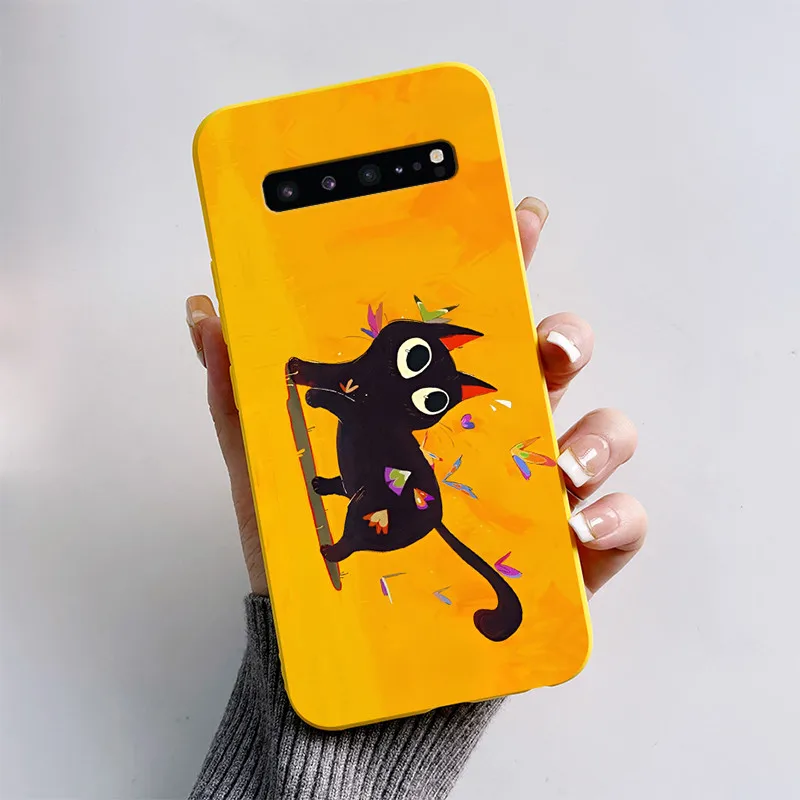 For Samsung S10 5G Case Cute Cartoon Soft Silicone Matte Slim Protective Phone Cover For Samsung Galaxy S10 5G G977N Case Coque