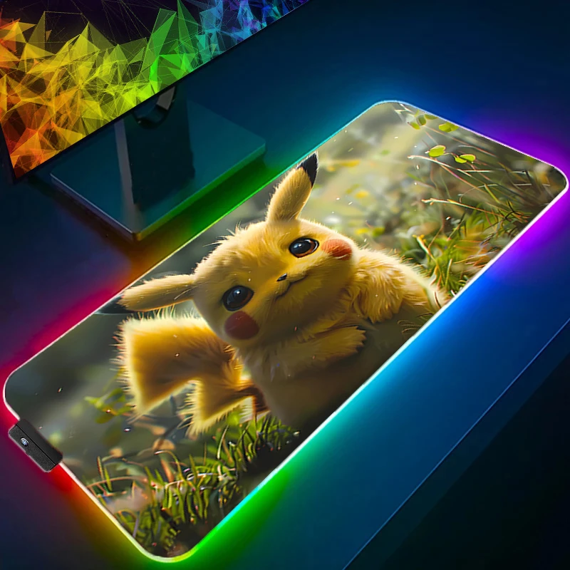 

Коврик для мыши RGB Kawaii Elf Gamer, большая светодиодная клавиатура, нескользящий резиновый компьютерный ковер, 800x300, настольный коврик, подсветка для ПК, геймера, коврики для мыши