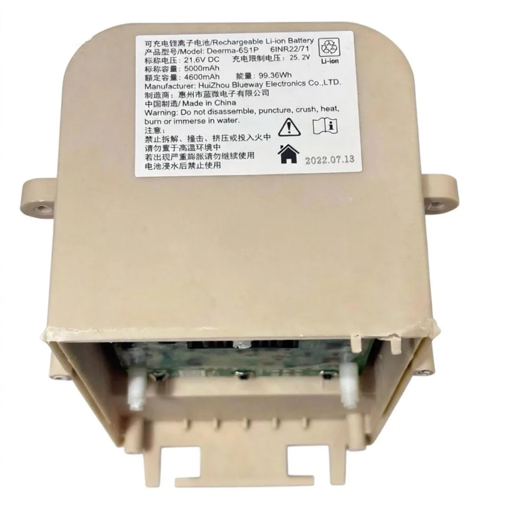 100%Original 5000mAh 21.6V for DEERMA Deerma-6S1P P50 VX900 VX910 Floor Scrubber Cleaning Robot Battery