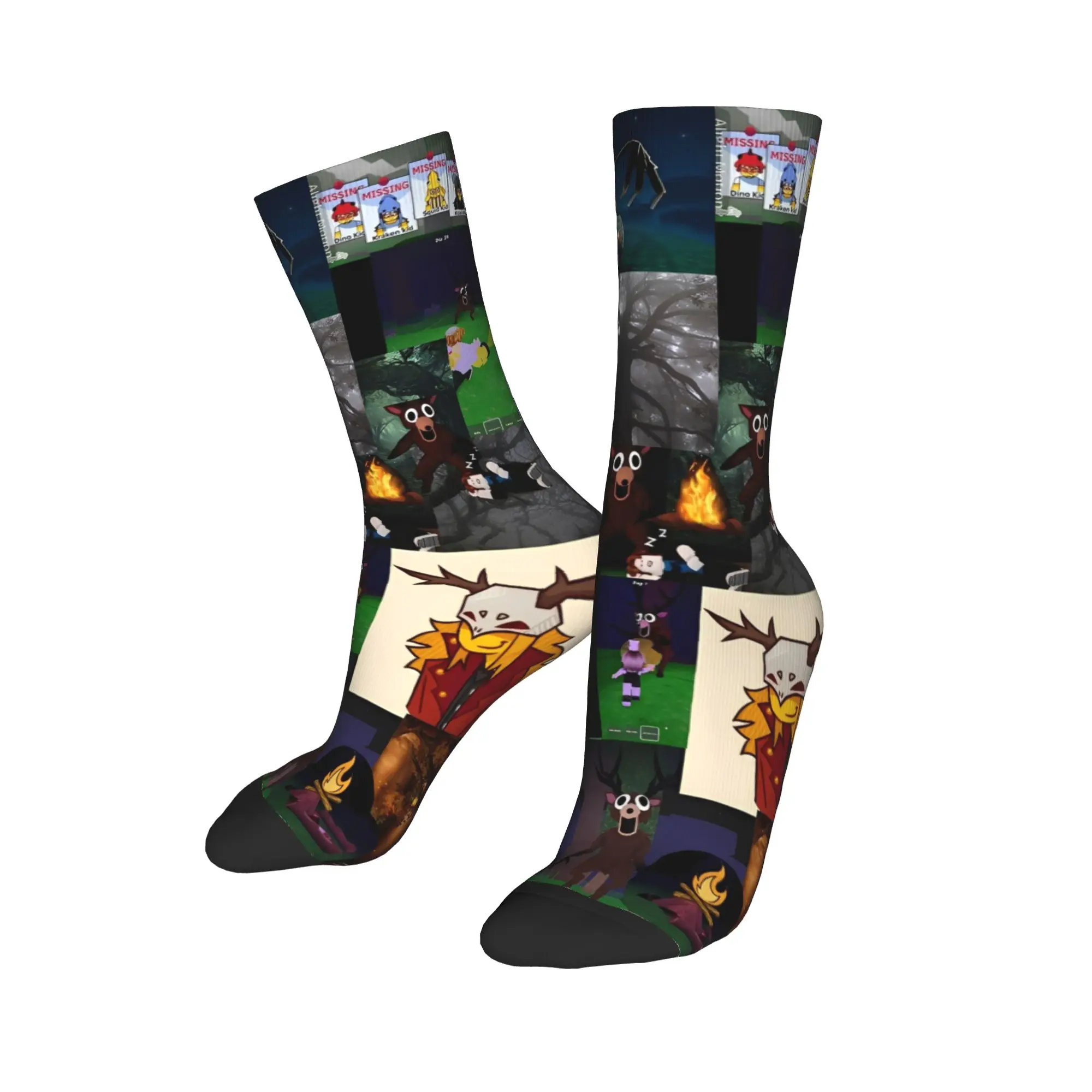 الكبار الرجال الجوارب 99 ليال في الغابة لعبة جوارب الشتاء جودة أنيقة الجوارب الرسم سكيت عدم الانزلاق الجوارب