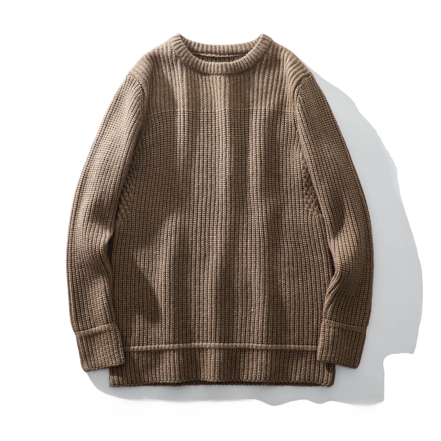 

Basic Versatile Men's round Ne Knitwear Sweater Thi Needlecrt Soft Smooth Autumn Winter ential Base Layer Top