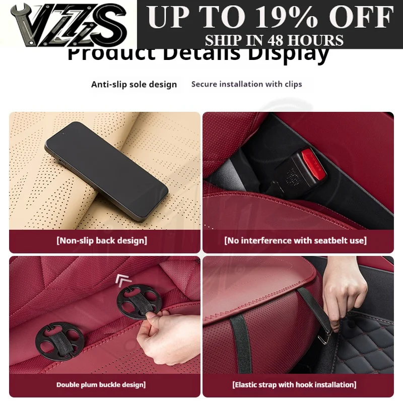 For Acura Integra ILX NSX MDX RDX TSX RSX, Leather Ventilated Car Seat Cushion, Non-Slip All-Season Auto Cushion,Accessories
