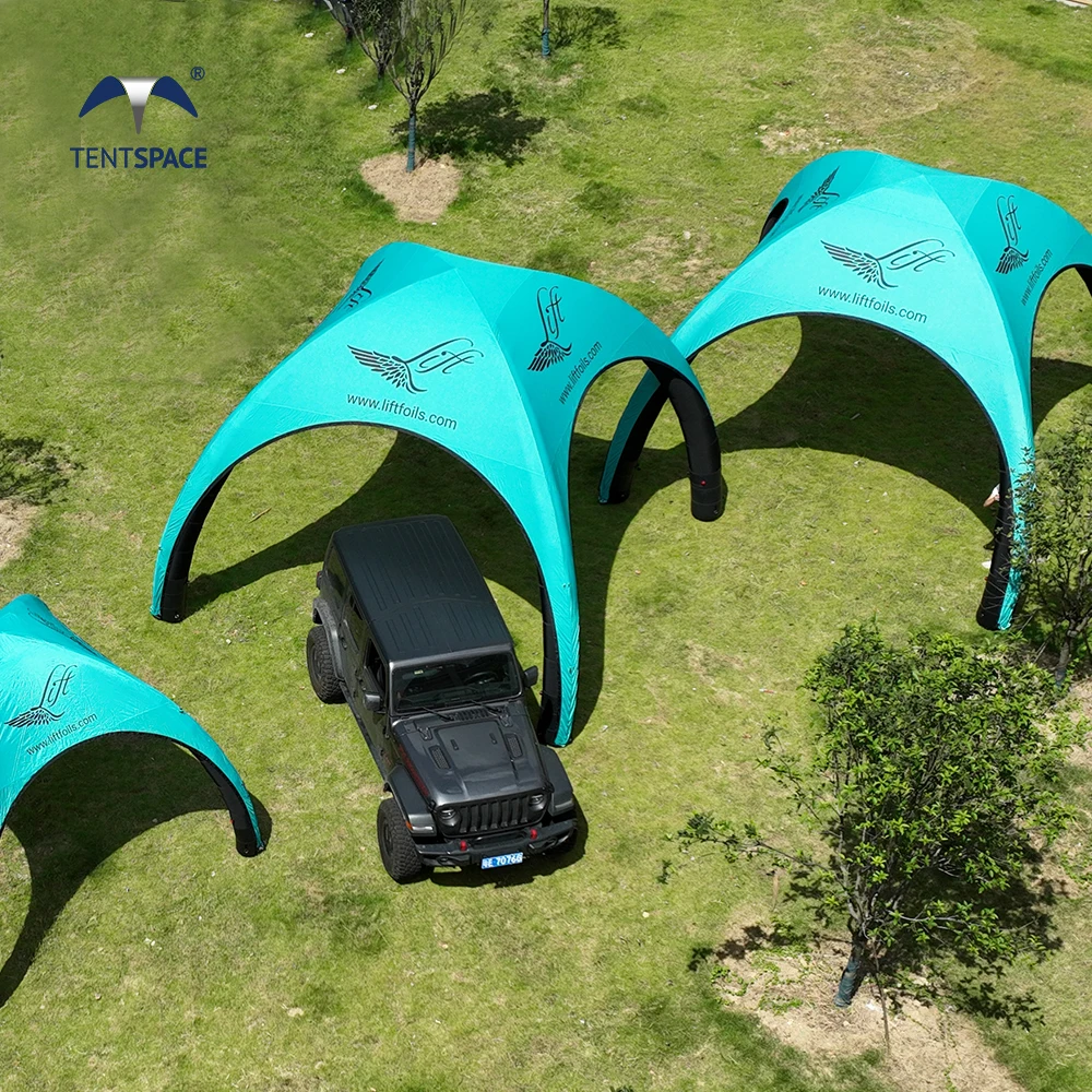 High Quality Outdoor UV Resistant Flame Retardant Inflatable X Dome Gazebo Portable Trade Show Marquee Promoted Car Tent