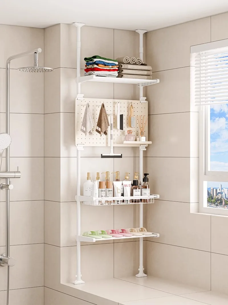 

Bathroom rack, bay window, hole board, no punching, toilet storage rack, cleaner, slipper rack