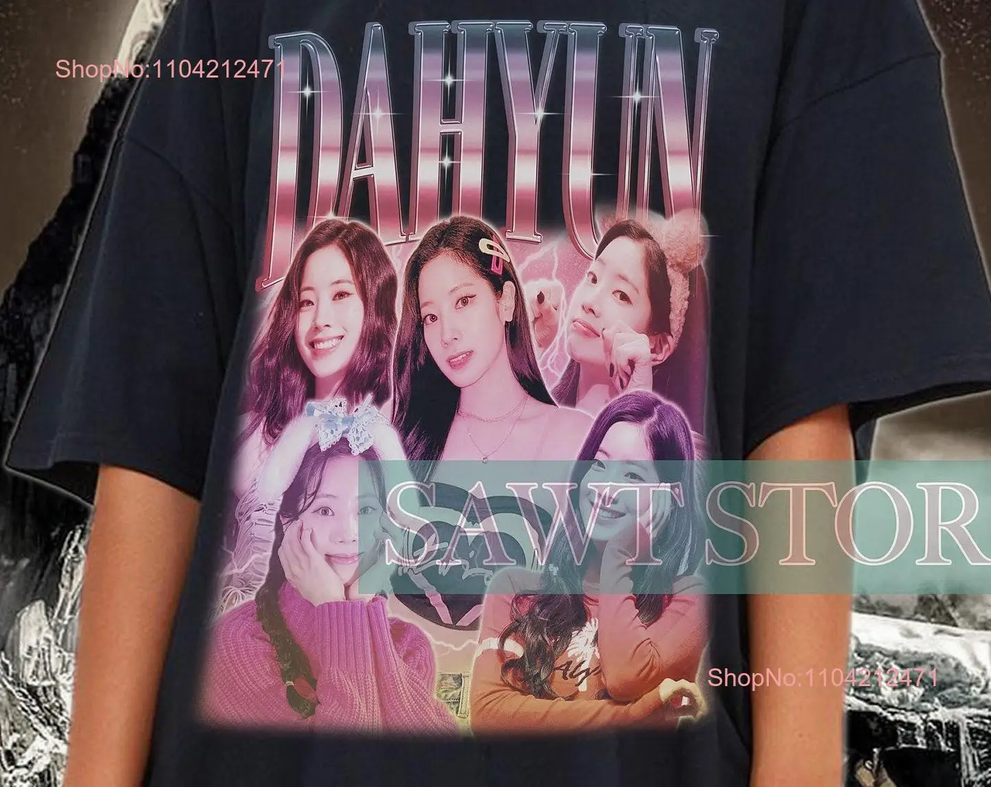 Limited DAHYUN TWICE T Shirt Fans GifT Retro 90's Kim Homage Kids long or short sleeves