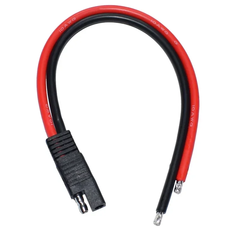 Cable de extensión de un solo cabezal SAE DIY, Cable de extensión de un solo extremo, 18awg, 14AWG, 12AWG, 10AWG, 15CM, 30CM, para Panel Solar de automóvil