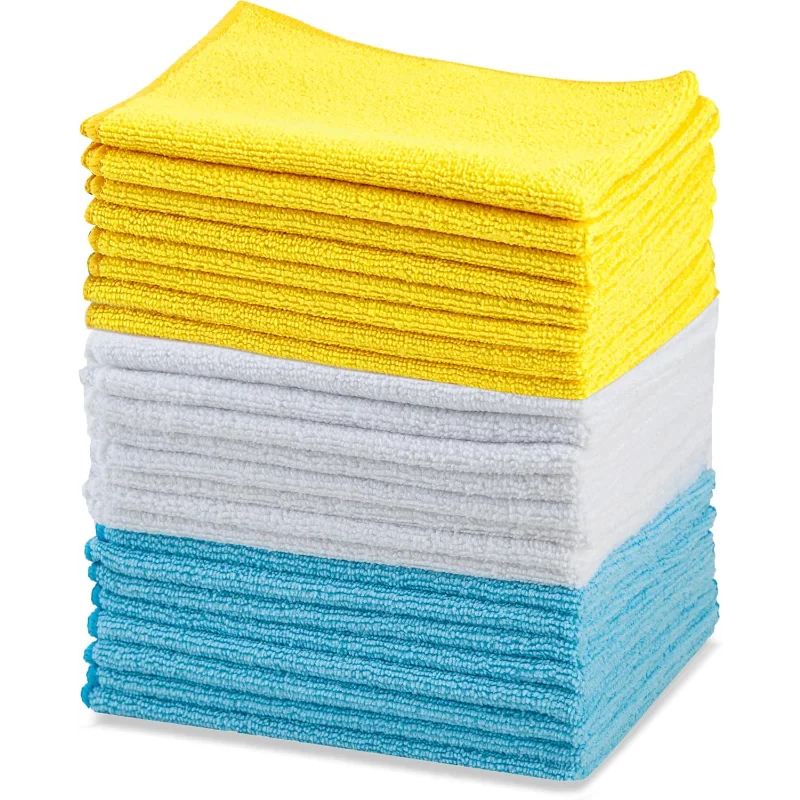 

Microfiber Cleaning Cloths Ultra Absorbent Lint Free Streak Free Non-Abrasive Reusable and Washable 16" x 12"