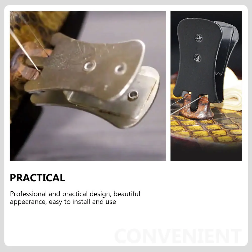 

6Pcs Erhu Mute Professional Portable Sound Dampener Clips Small Electroplated Steel Erhu Accessories Practice Supply Muffler