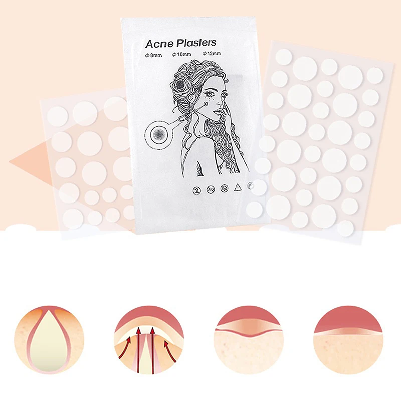 24 Stück/36 Stück runde Hydrogel unsichtbare Akne Aufkleber Hautpflege Aufkleber Make-up-Tool