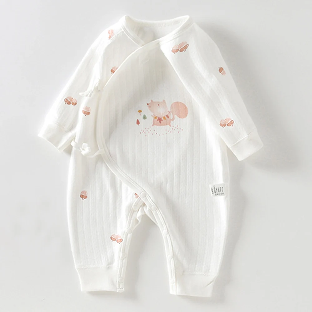 Baby Romper Long Sleeve 100% Cotton Spring Autumn Baby Boy Boutique Clothing 0-3 Months Hospital Newborn Baby Girl Onesies