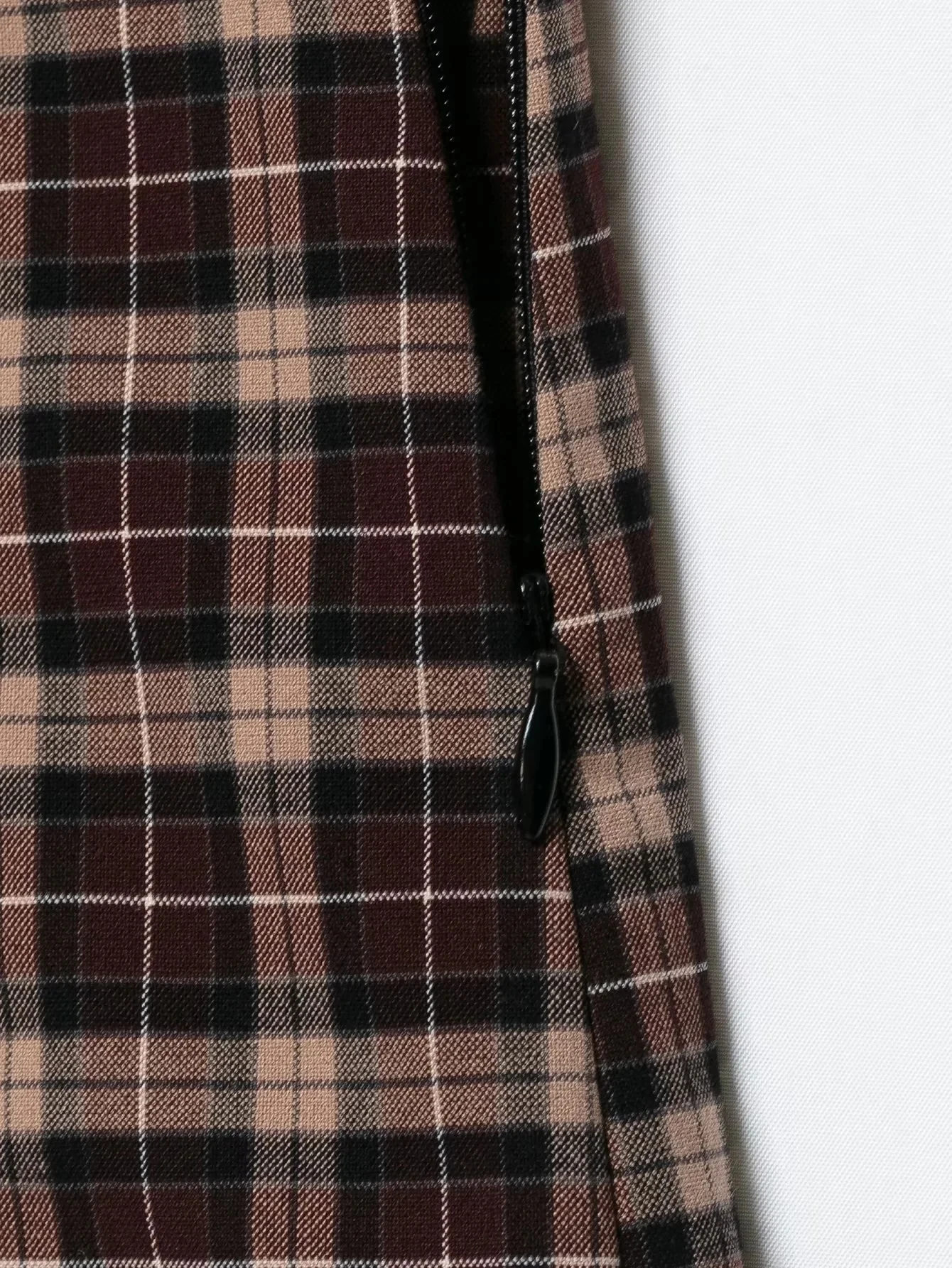 KONDALA Lässiger Chic Damenanzug, Karierter Stehkragen, Langarm, Reißverschluss, Kurzer Mantel, Faltenrock, Shorts, Mode 2026 Herbst-Urlaubsset – Detail 22
